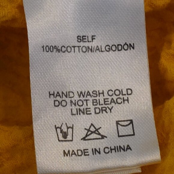 Sunday in Brooklyn, Tie Open Back Puff Sleeve Ruffle Midi Dress, Yellow, Gold - Picture 7 of 7